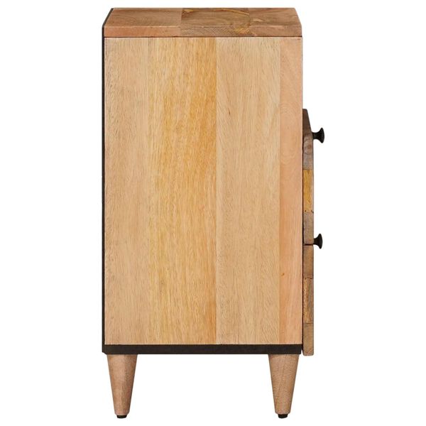 vidaXL Bedside Cabinet Natural 50 x 33 x 60 cm Solid Mango Wood