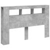 vidaXL LED Headboard Concrete Grey 160x18.5x103.5 cm Engineered Wood