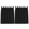 vidaXL Blackout Curtains with Rings 2 pcs Black 140 x 140 cm Polyester