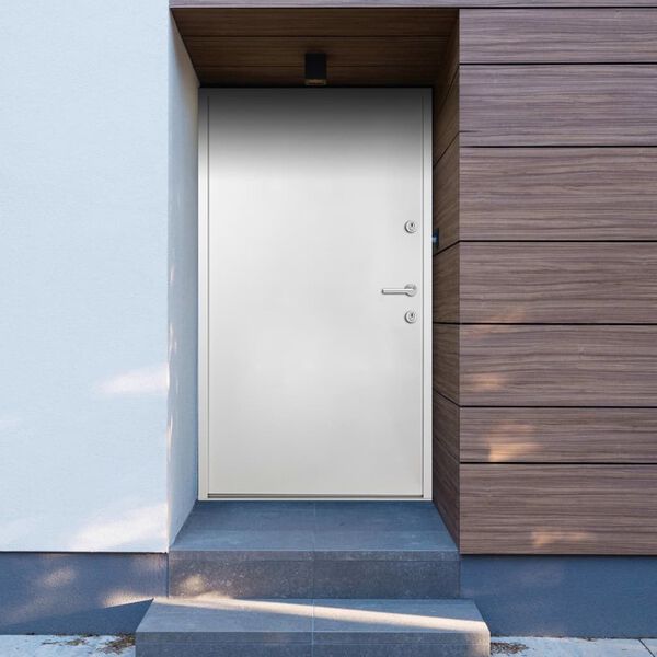 vidaXL Aluminium Front Door White 90x200 cm