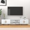 vidaXL TV Cabinet High Gloss White 180x31.5x40 cm Engineered Wood