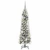 vidaXL Artificial Christmas Tree with 150 LEDs with Stand White 150 cm