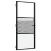 vidaXL Interior Door Black 93 x 201.5 cm Tempered glass and Aluminium