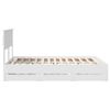 vidaXL Bed Frame with Drawer White 150 x 200 cm Engineer Wood