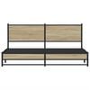vidaXL Metal Bed Frame without Mattress Sonoma Oak 180x200 cm Super King