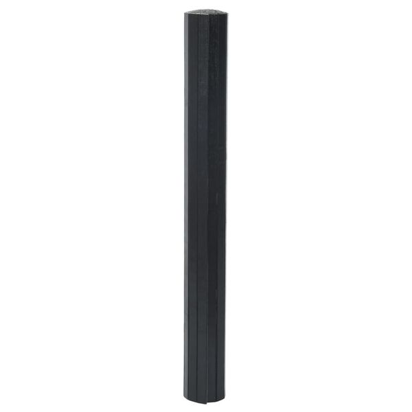 vidaXL Rug Rectangular Black 70x500 cm Bamboo