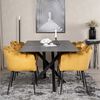 Venture Home Dining Chair Limhamn Velvet Black and Yellow