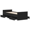 vidaXL Bed Frame without Mattress Black 75x190 cm Small Single