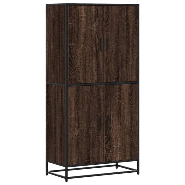 vidaXL Highboard Brown Oak 68x35x139 cm Engineered Wood
