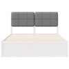 vidaXL Bed Frame with Upholstered Headboard Light Grey 140 x 190 cm