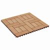 vidaXL Decking Tile 22 pcs Teak 30 x 30 cm WPC