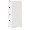 vidaXL Stackable Storage Box with Wheels 4-Tier 75 L 64x40x141.5 cm