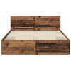 vidaXL Bed Frame with Headboard Old Wood 120 x 190 cm Engineered Wood