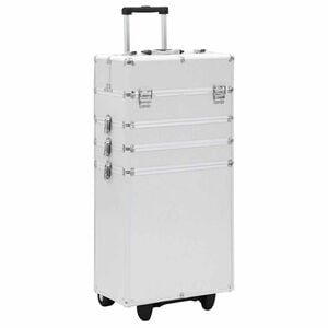 vidaXL Make-up Trolley Aluminium Silver