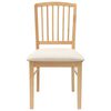 vidaXL Dining Chairs 2 pcs Natural 50 x 52.5 x 91 cm Solid Rubber Wood
