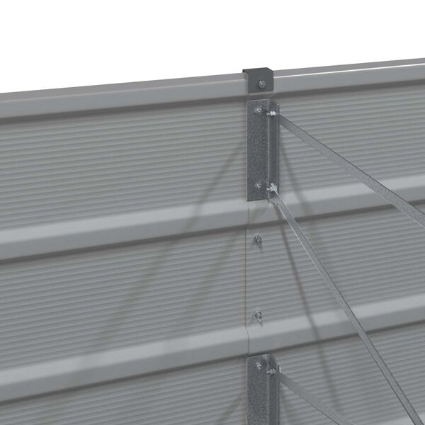 vidaXL Planter Light Grey 385 x 50 x 45 cm Galvanised Steel