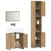 vidaXL 3 Piece Bathroom Furniture Set Artisan Oak Engineered Wood