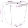 vidaXL Garden Planter White 40x40x40 cm Steel