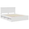 vidaXL Bed Frame with Headboard White 160 x 200 cm Solid Pine Wood