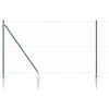 vidaXL Fence Post Green 50 x 1.6 m (50 mm mesh) Steel and PVC