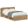 vidaXL Bed Frame with Storage Artisan Oak 120 x 200 cm Engineered Wood
