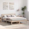 vidaXL Bed Frame with Headboard Natural 160 x 200 cm Solid Pine Wood