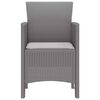 vidaXL Garden Chair 4 pcs Light grey 53 x 49 x 85 cm PP