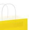 vidaXL Paper Bags 250 pcs with Handles Yellow 32x22x28 cm