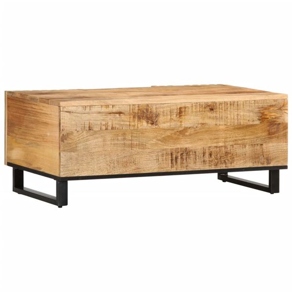 vidaXL Coffee Table 100x55x40 cm Solid Wood Rough Mango