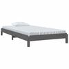 vidaXL Stack Bed without Mattress Grey 75x190 cm Small Single Solid Wood Pine
