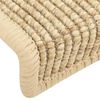 vidaXL Stair Mats 15 pcs 65x21x4 cm Light Beige Half Round Large