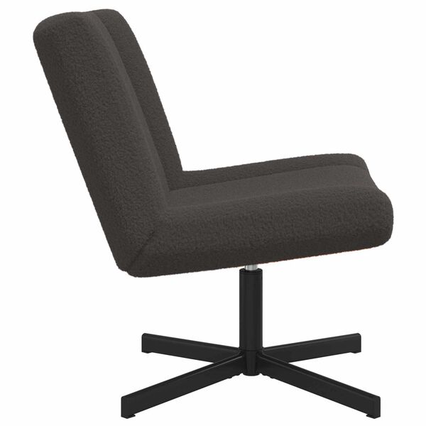 vidaXL Swivel Chair Dark Grey 63 x 75 x 76 cm Sheepskin