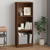 vidaXL 3-Tier Book Cabinet Brown Oak 40x24x109 cm Engineered Wood