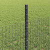 vidaXL Fence with Post Grey 0.5 x 100 m Steel and PVC