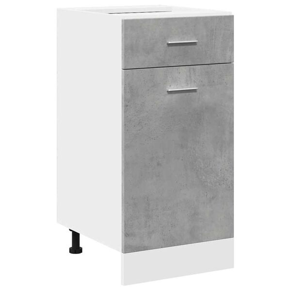 vidaXL Drawer Bottom Cabinet Lyon Concrete Grey 40x46x81.5 cm Engineered Wood