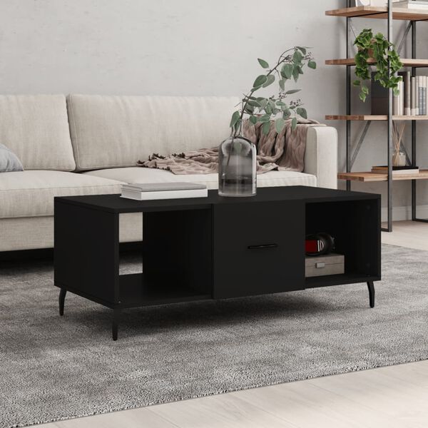 vidaXL Coffee Table Black 102x50x40 cm Engineered Wood