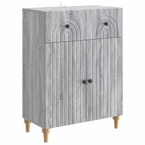 vidaXL Sideboard Grey Sonoma 66 x 34.5 x 90 cm Engineered Wood