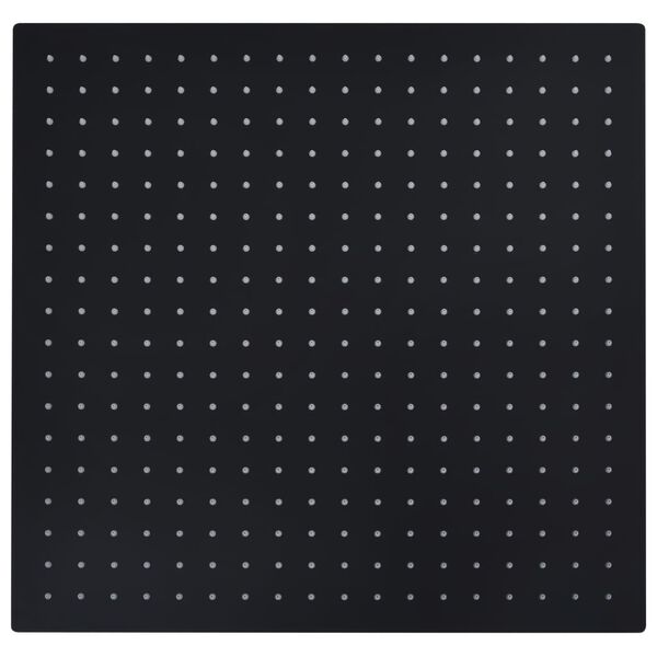 vidaXL Rain Shower Head Stainless Steel 50x50 cm Square Black