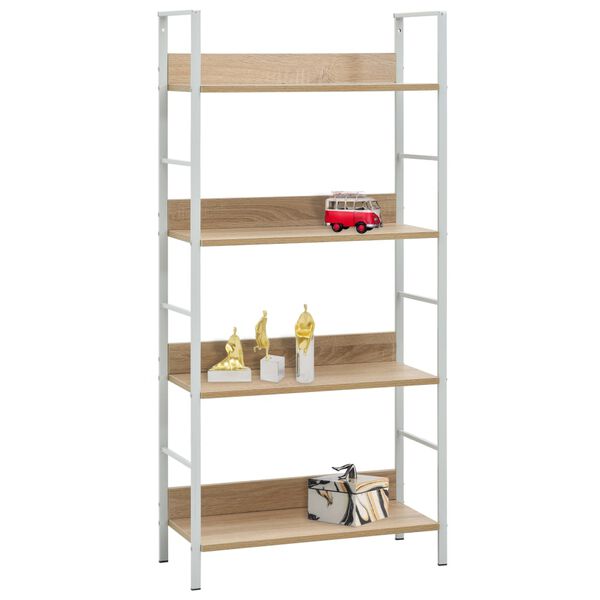 vidaXL 4-Layer Book Shelf Oak 60x27.6x124.5 cm Engineered Wood