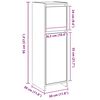 vidaXL Bathroom Cabinet Old Wood 30x30x95 cm Engineered Wood