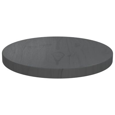 vidaXL Table Top Grey Ø30x2.5 cm Solid Wood Pine
