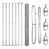 vidaXL Hexagonal Fence with Concrete Base 10 x 1.5 m Galvanised Steel