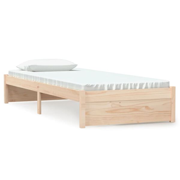 vidaXL Bed Frame without Mattress Solid Wood 75x190 cm Small Single Small Single