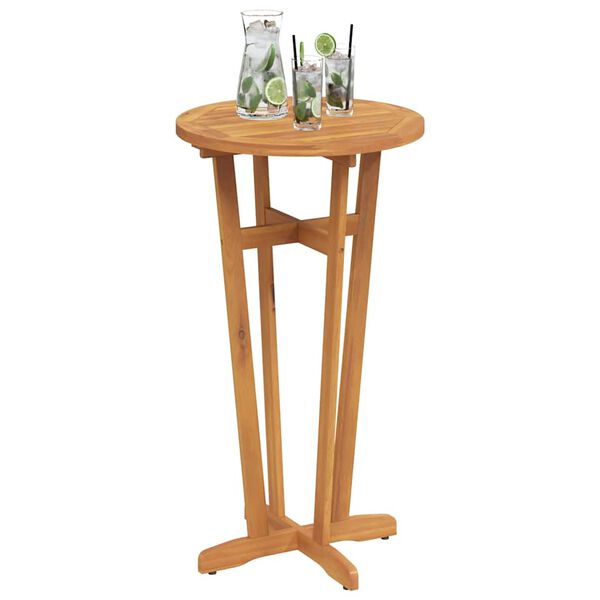 vidaXL Garden Bar Table Ø60x105 cm Solid Wood Acacia