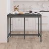 vidaXL Bar Table Grey 140x80x110 cm Solid Wood Pine