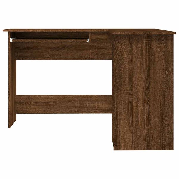vidaXL Corner Desk Brown Oak 120x140x75 cm Engineered Wood