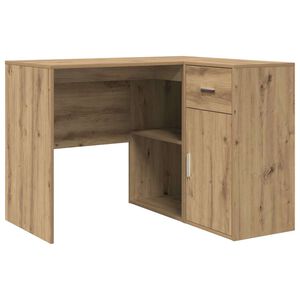 vidaXL Corner Desk with Drawer Artisan Oak 102 x 88 x 75 cm