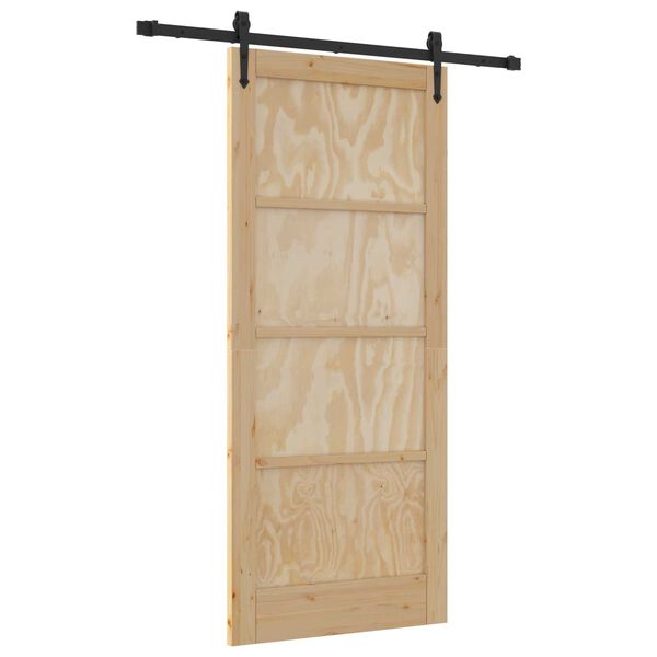 vidaXL Sliding Door ORKDAL Brown 86 x 198.5 cm Solid Pine Wood