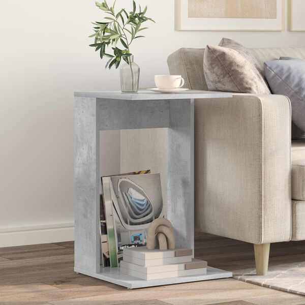 vidaXL Side Table Concrete Grey 40 x 38 x 62.5 cm Engineered Wood