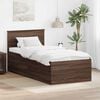 vidaXL Bed Frame with Headboard Brown Oak 75 x 190 cm Engineered Wood